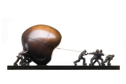 Mackenzie Thorpe Pulling Together Bronze Sculpture - The Acorn Gallery, Pocklington