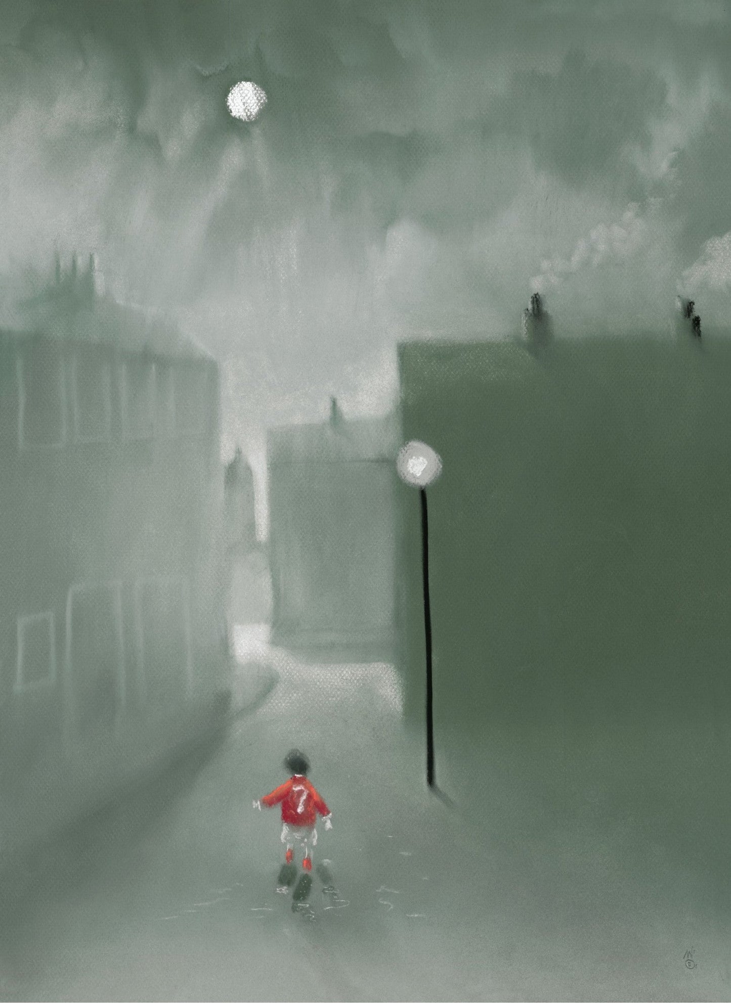 Mackenzie Thorpe Rain Never Stopped Play Framed - The Acorn Gallery, Pocklington