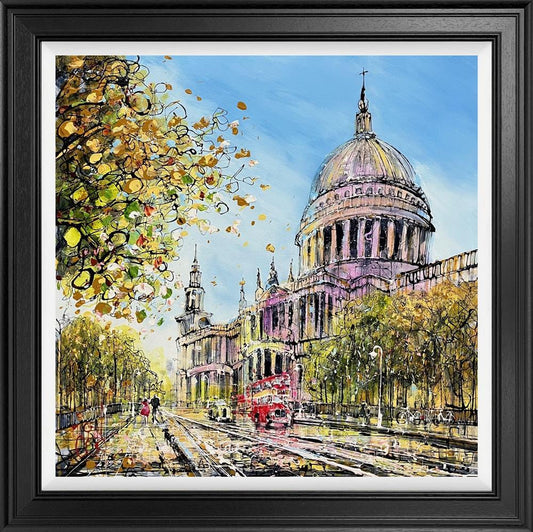 Nigel Cooke London Life Hand Embellished Canvas - The Acorn Gallery, Pocklington
