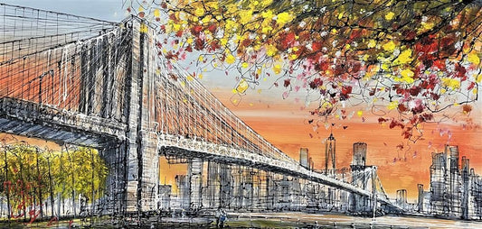 Nigel Cooke Sunrise Over Manhattan Hand Embellished Limited Edition Print 