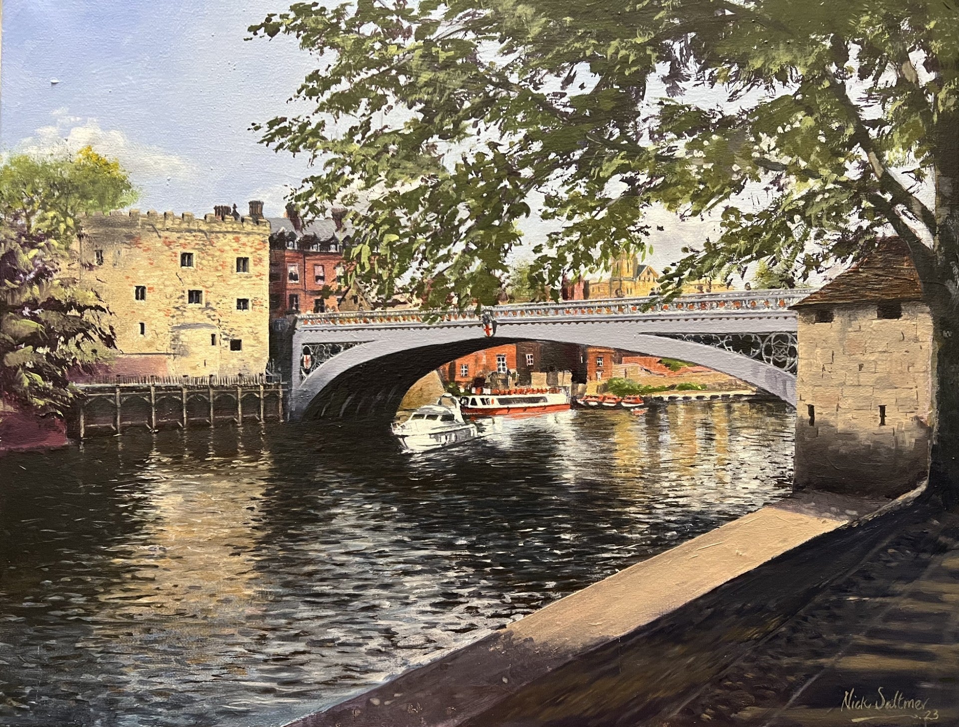 Nick Saltmer Lendal Bridge, York Original - The Acorn Gallery, Pocklington