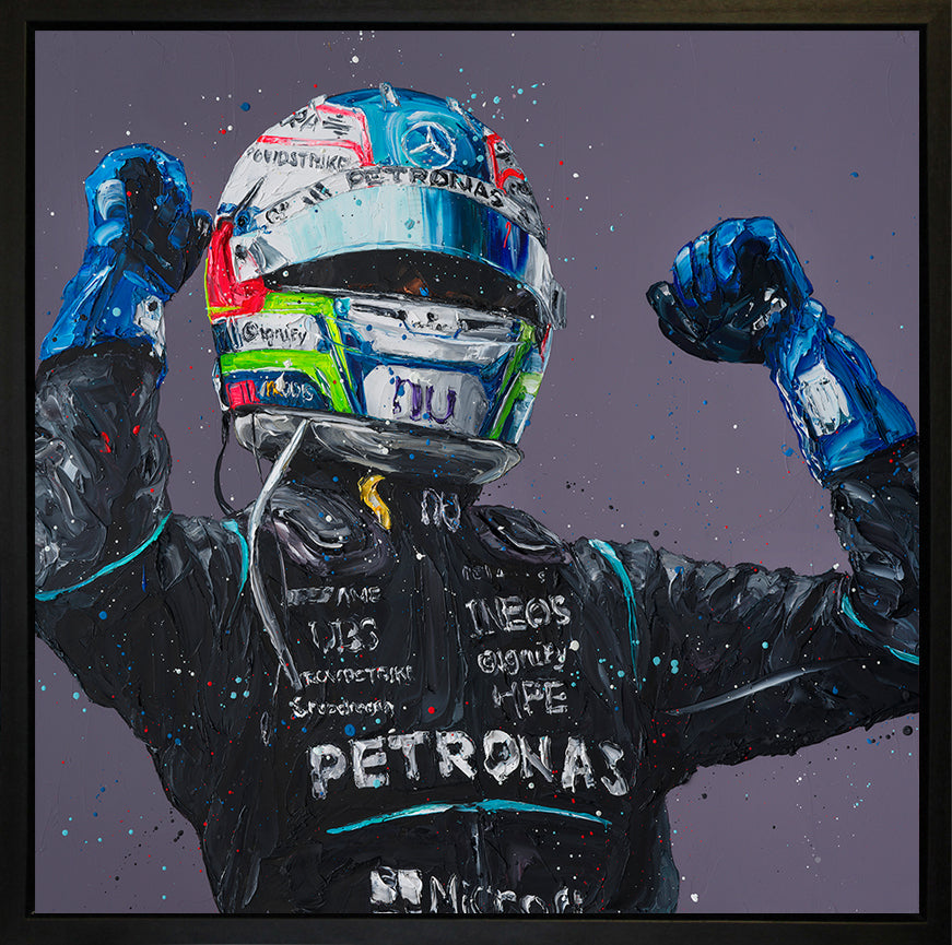 Paul Oz Antonelli First Win Wall Of Champions Hand Embellihsed Canvas available from The Acorn Gallery, Pocklington