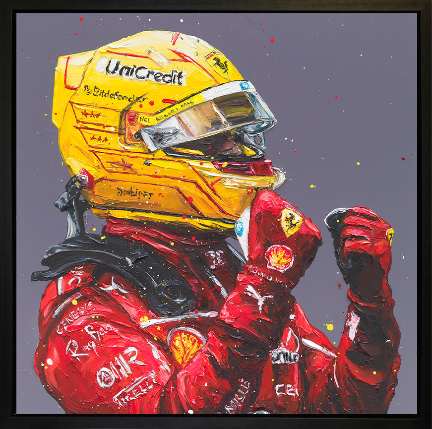El Primo II - Lewis Hamilton Small Hand Embellished Canvas by Paul Oz