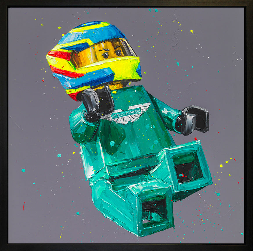 Paul Oz Lego Alonso Small Hand Embellished Canvas - The Acorn Gallery, Pocklington