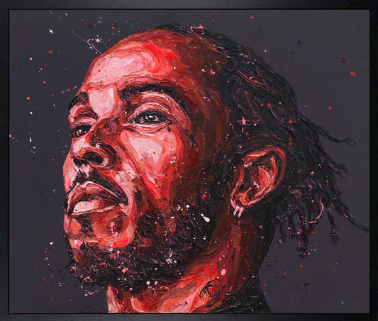 Lewis In Red Hand Embellished Canvas by Paul Oz NEW