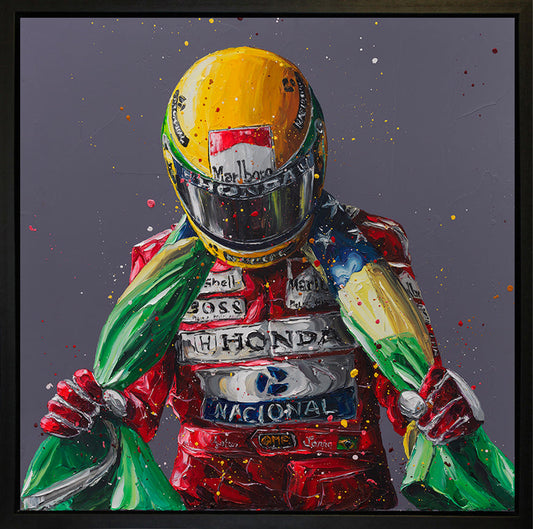 Paul Oz Senna Flag II Hand Embellished Canvas Small - The Acorn Gallery, Pocklington