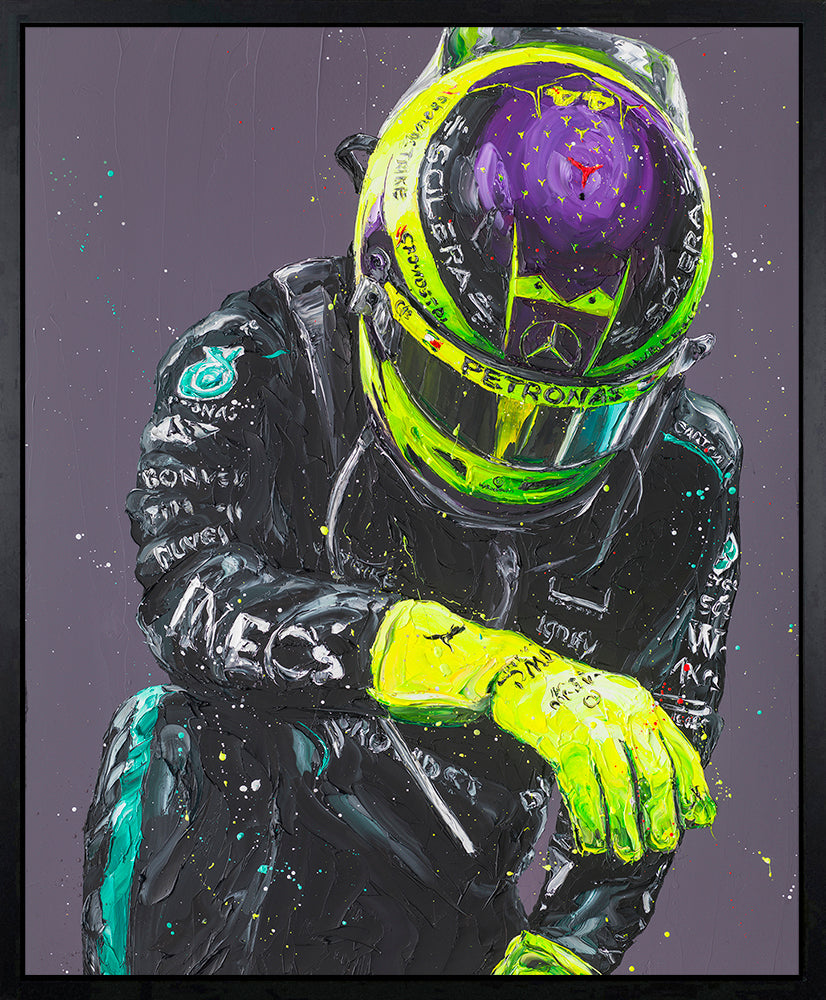 Paul Oz The Final Bow Lewis Hamilton Hand Embellished Canvas - The Acorn Gallery, Pocklington 