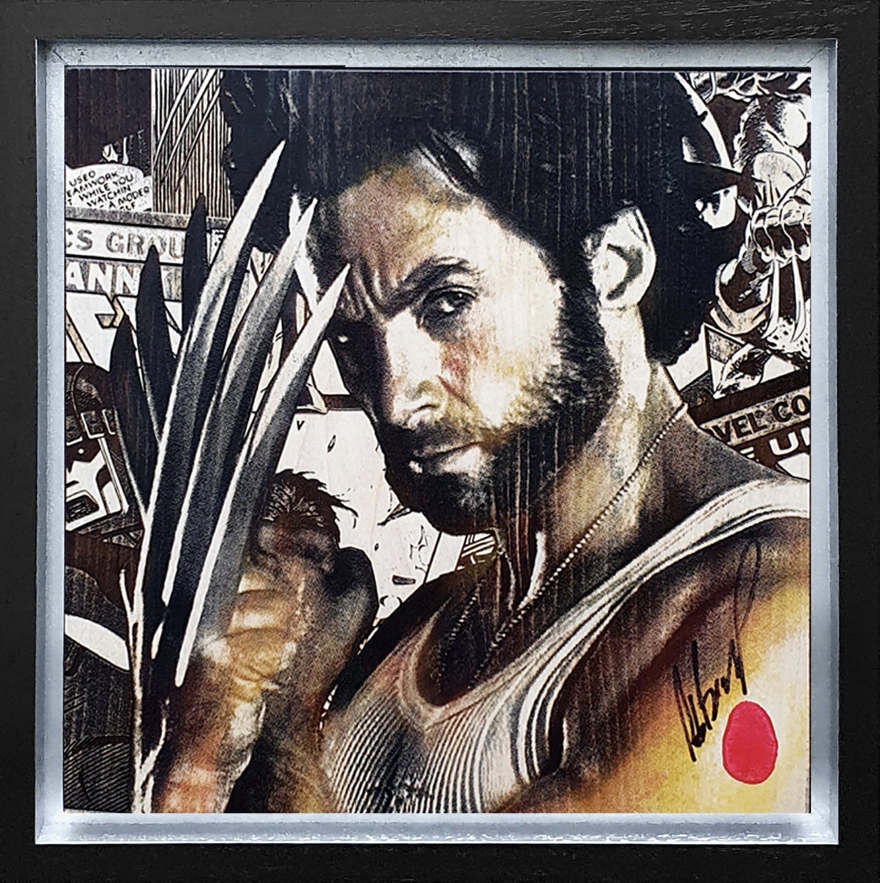 Rob Bishop Wolverine Black Frame Original Variation by Rob Bishop available at The Acorn Gallery, Pocklington