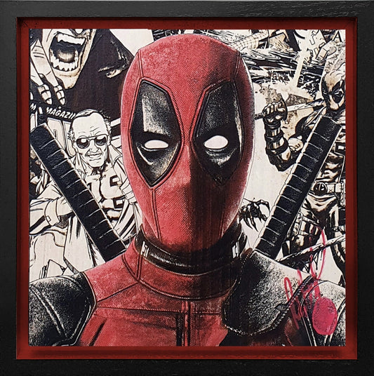 Rob Bishop Deadpool Black Frame Original Variation available at The Acorn Gallery, Pocklington