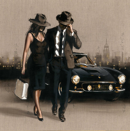 Richard Blunt Day Together Hand Embellished Canvas - The Acorn Gallery, Pocklington