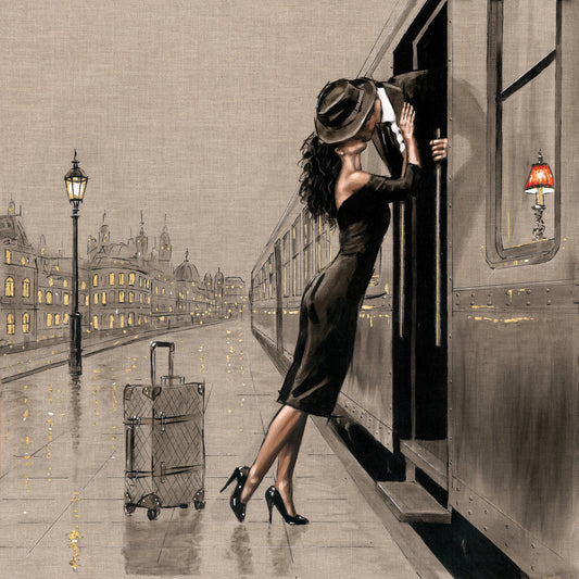 Richard Blunt No More Miles Between Us Hand Embellished Canvas available at The Acorn Gallery, Pocklington