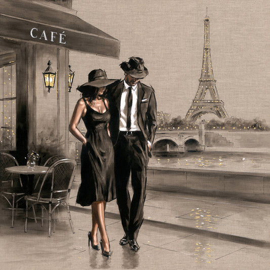 Richard Blunt The Promise Of Paris Hand Embellished Canvas available at The Acorn Gallery, Pocklington