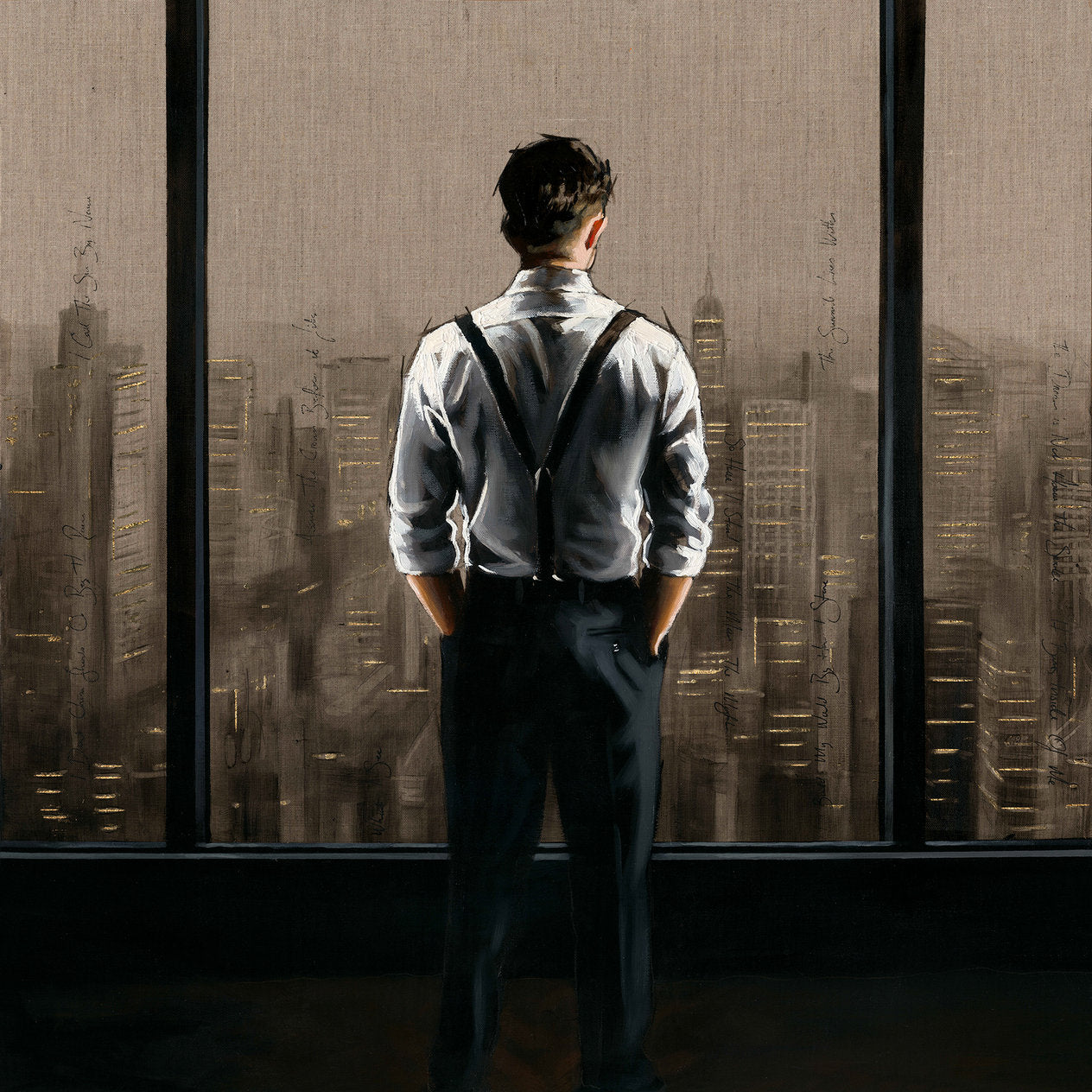 Richard Blunt The Summit Hand Embellished Canvas - The Acorn Gallery, Pocklington