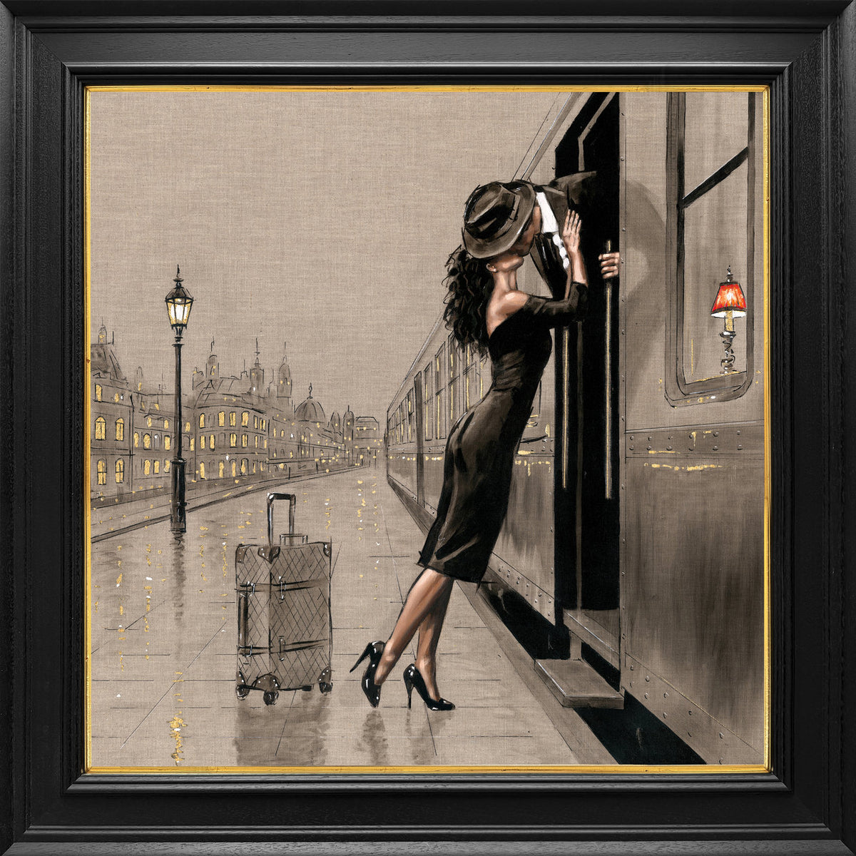 No More Miles Between Us Hand Embellished Canvas by Richard Blunt