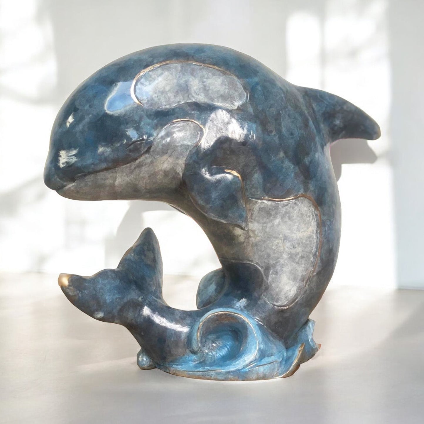 Buy this beautiful bronze whale sculpture by Yorkshire artist Roxy Winterburn. Order Now with Free UK Delivery. Small Edition Only. Visit the Gallery or Shop Online.