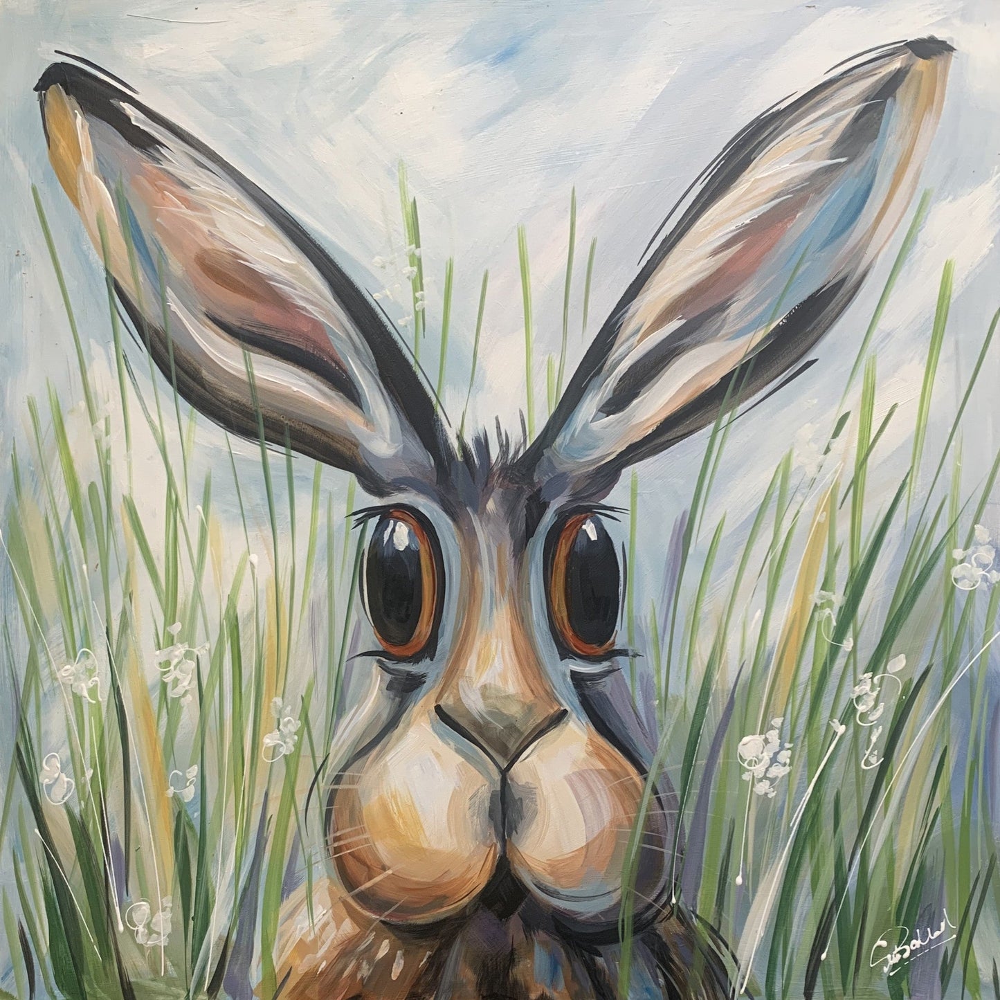 Susan Ballard Hush Hare Original - The Acorn Gallery, Pocklington