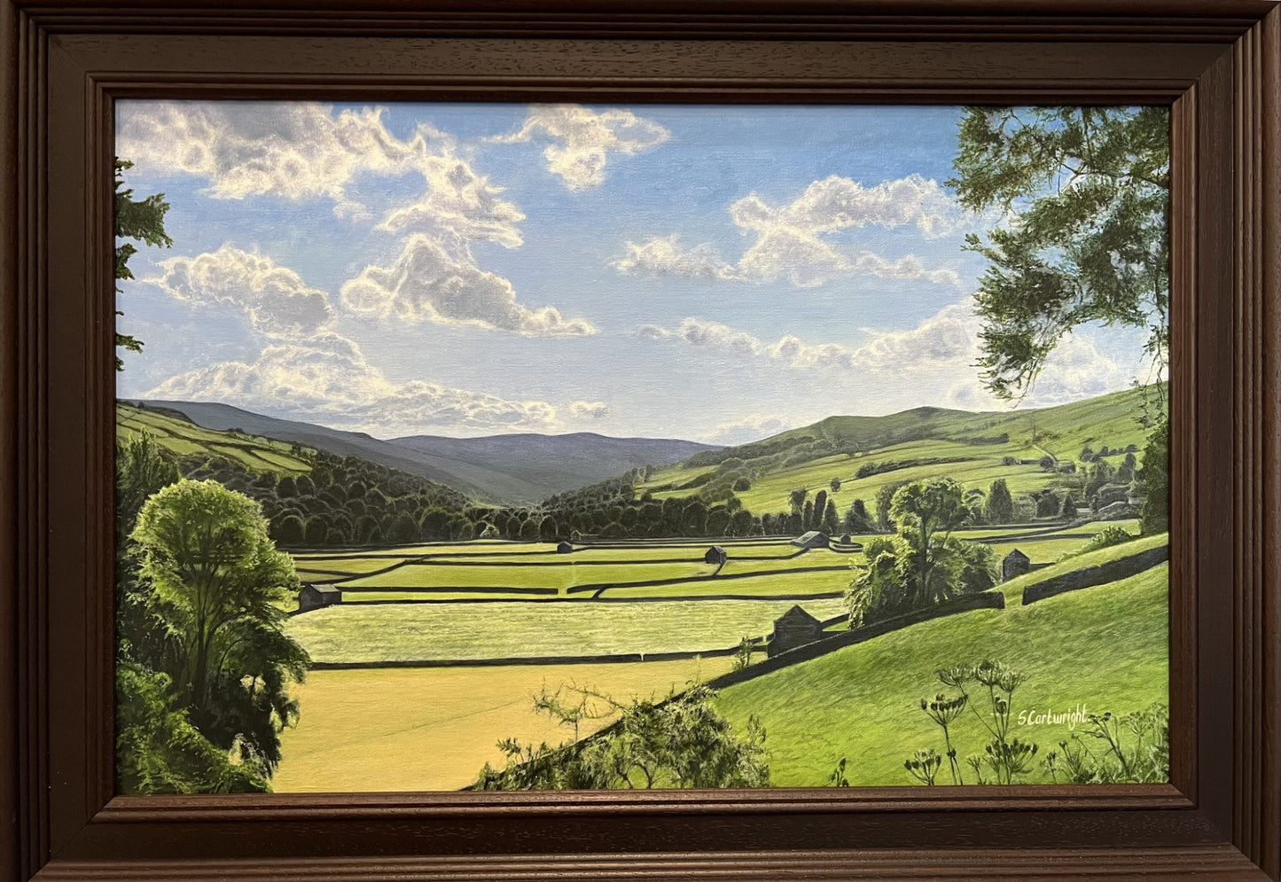 Swaledale From Reeth ORIGINAL by Suzanne Cartwright