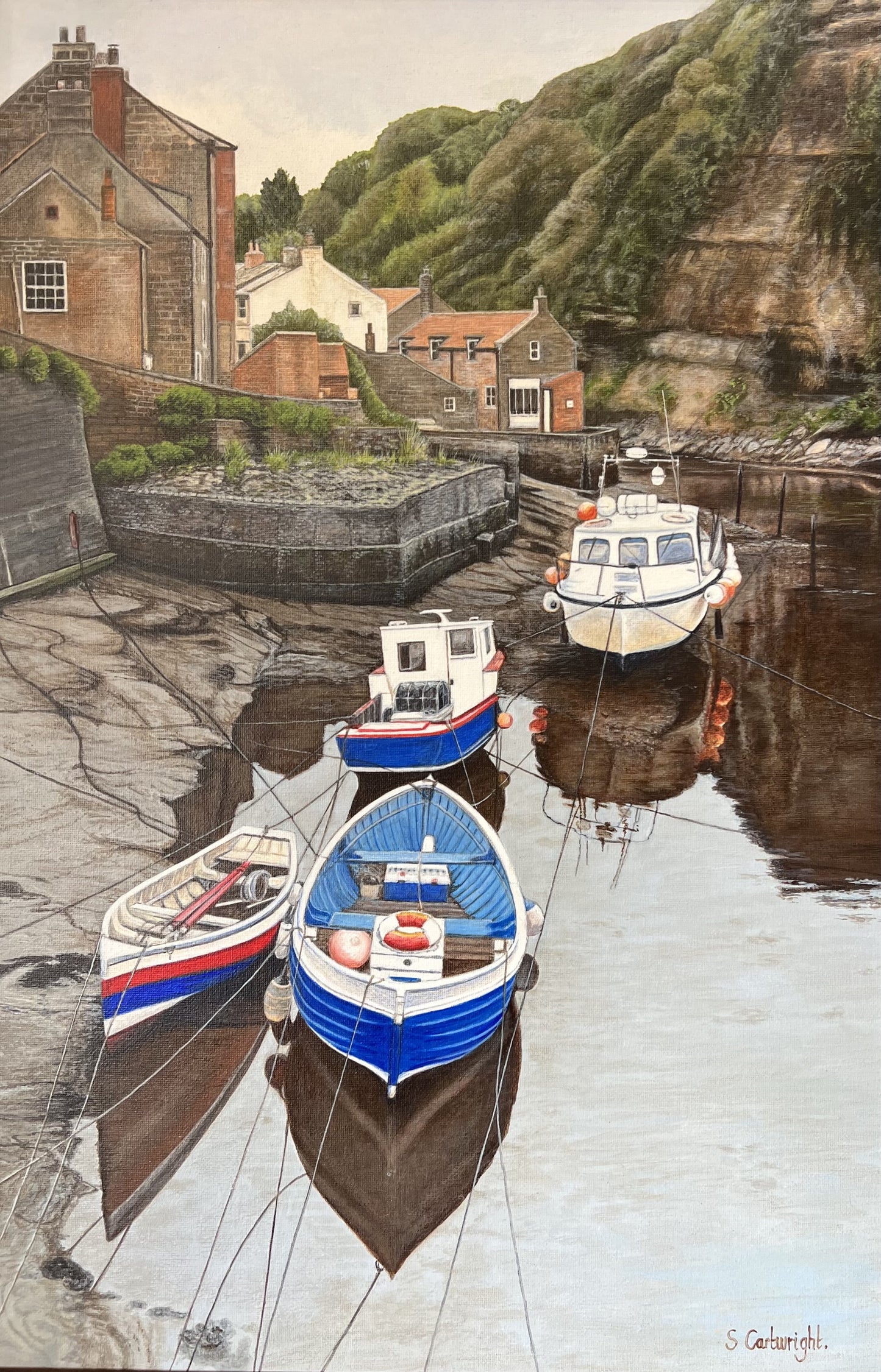 Turning Tide Staithes ORIGINAL by Suzanne Cartwright