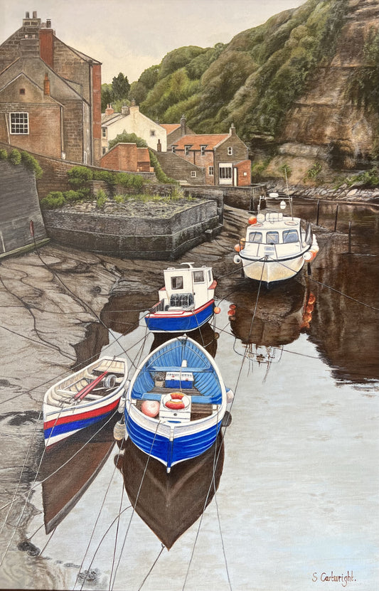 Turning Tide Staithes ORIGINAL by Suzanne Cartwright