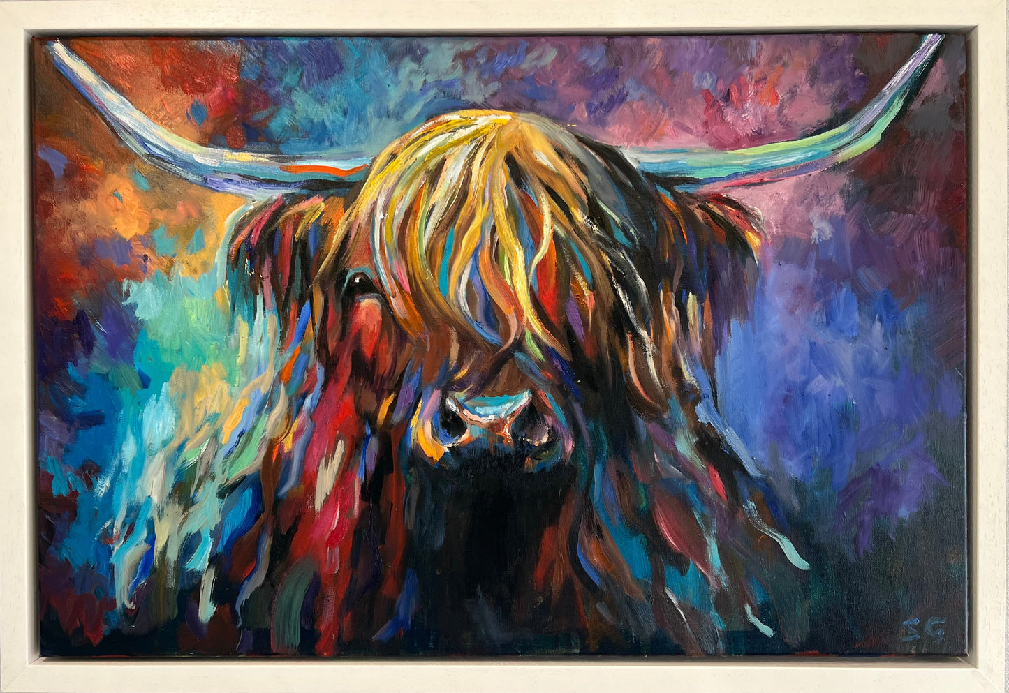 Sue Gardner Ardmuir Highland Cow Original - The Acorn Gallery, Pocklington