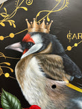 Goldfinch On Vinyl Record ORIGINAL by Sarah Louise Ewing