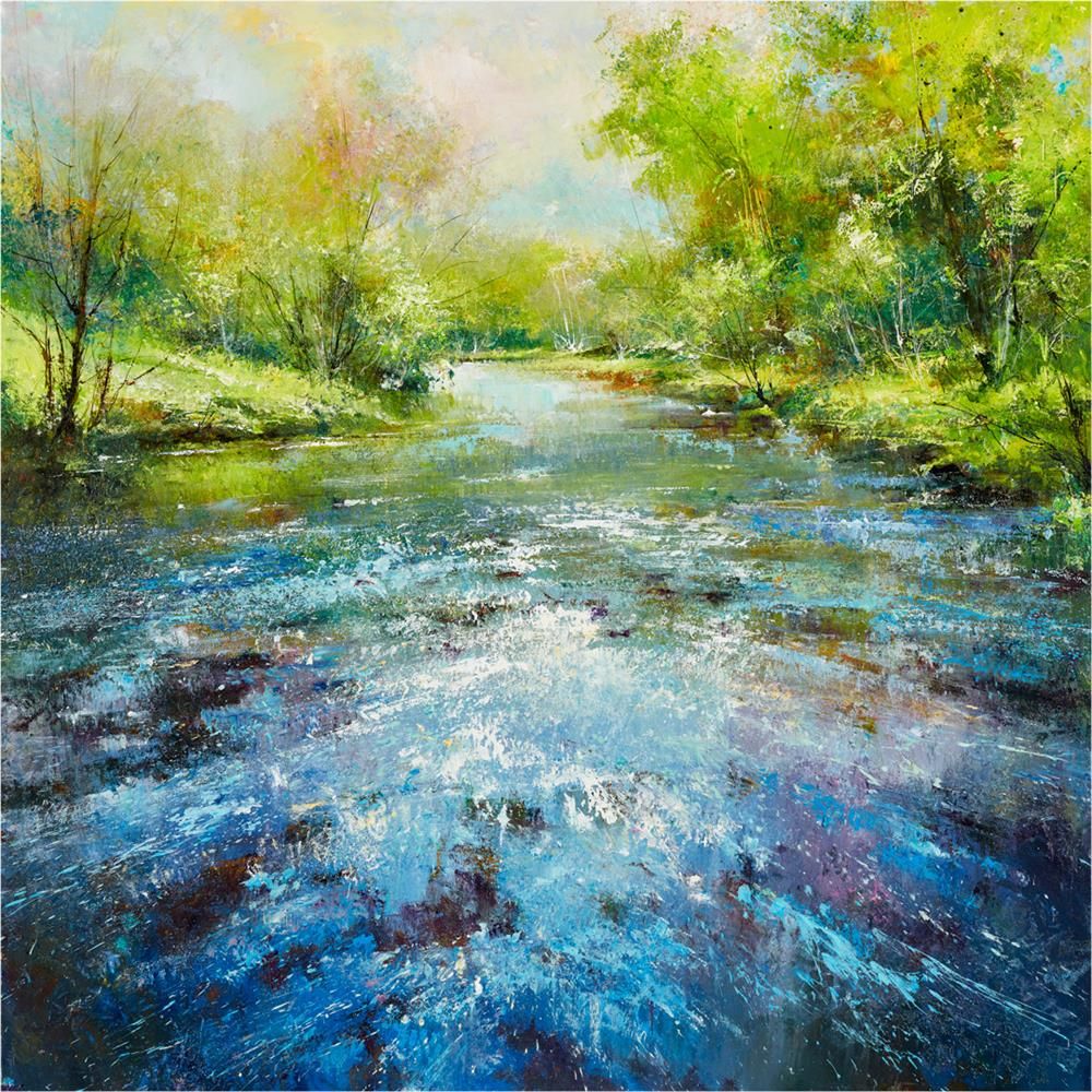 Steven McLoughlin River Reflections Canvas - The Acorn Gallery, Pocklington