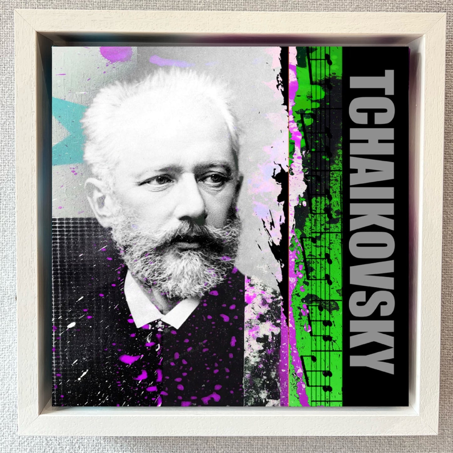 Tchaikovsky canvas print by Smike at The Acorn Gallery. Celebrate your favourite icons and Bring Your Life to Life! Choose yours today. Order Online. Start Your Collection Now. Call 01759 307652.