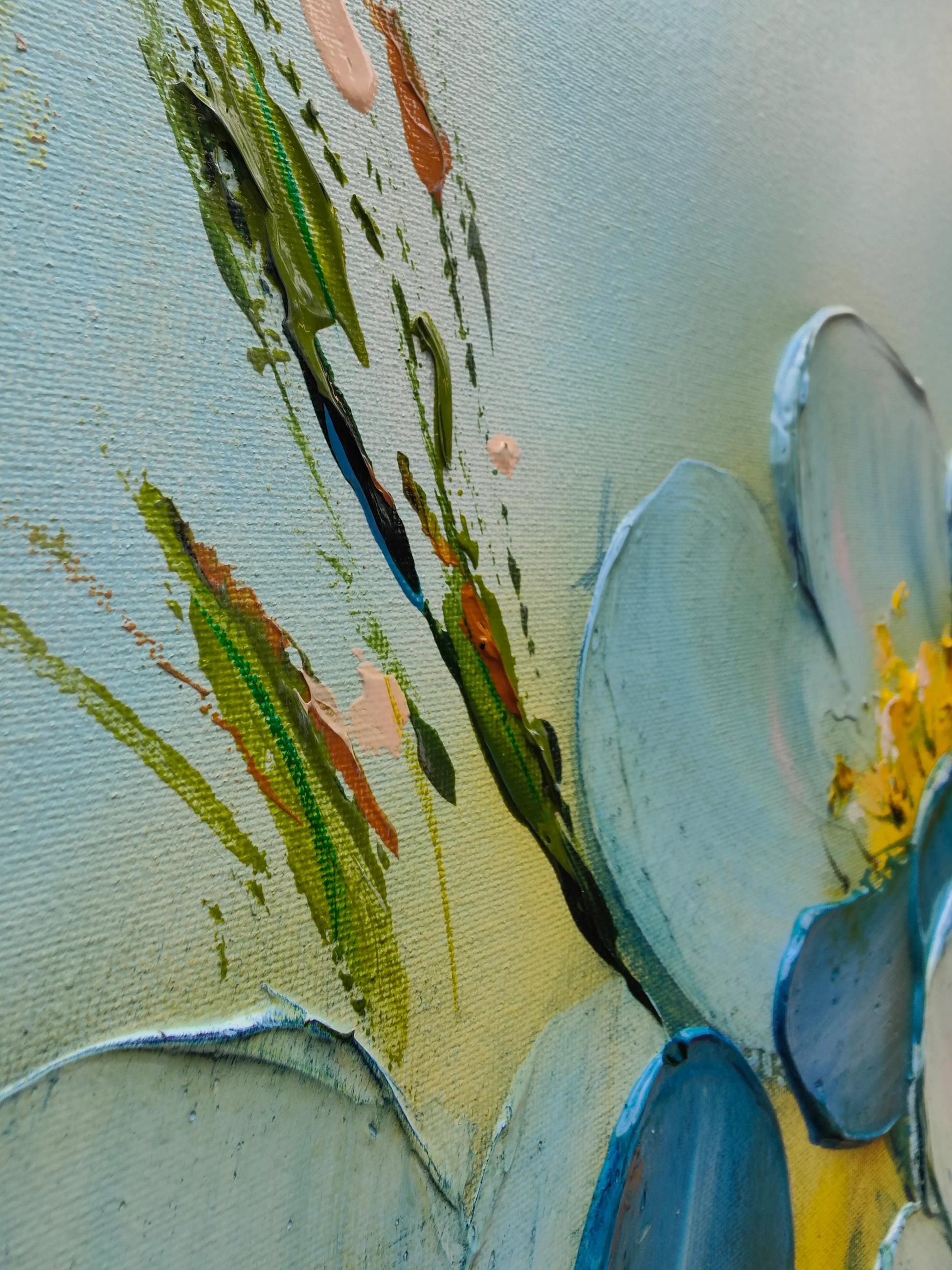 Stephen Simpson Indigo Blossom Original - The Acorn Gallery, Pocklington