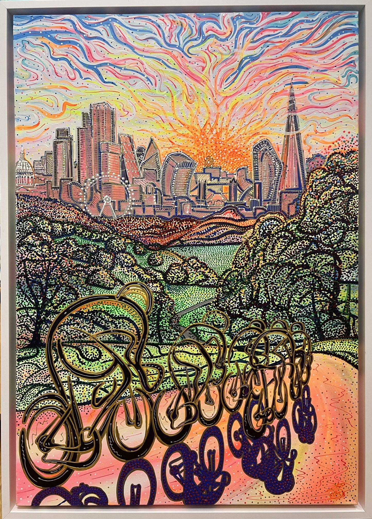 Stuart Storey Big Dotty Blaze Of Glory ORIGINAL - The Acorn Gallery, Pocklington