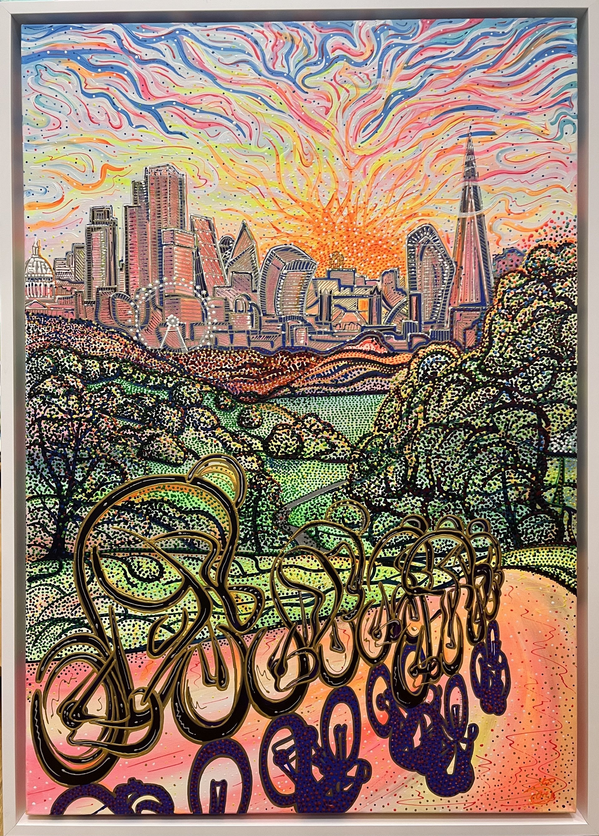 Stuart Storey Big Dotty Blaze Of Glory ORIGINAL - The Acorn Gallery, Pocklington