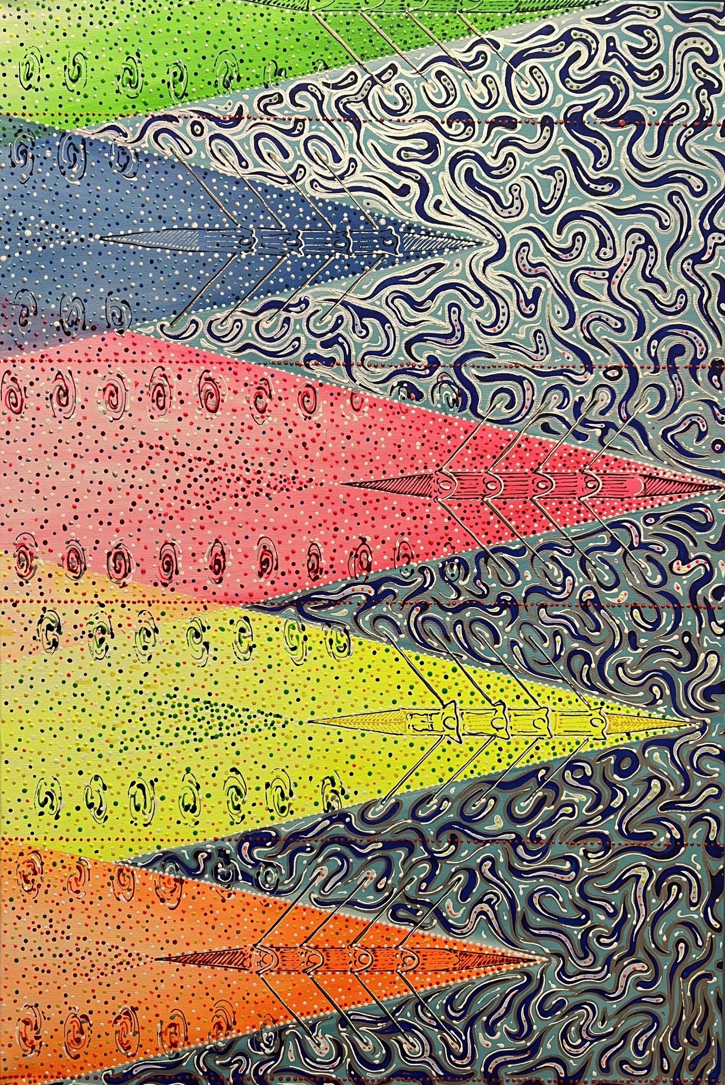 Stuart Storey Racing For The Line Original available from The Acorn Gallery, Pocklington