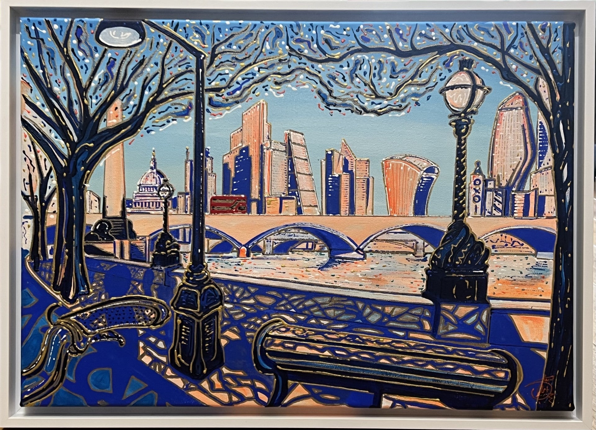 Stuart Storey Riding London In The Evening Sun ORIGINAL - The Acorn Gallery, Pocklington