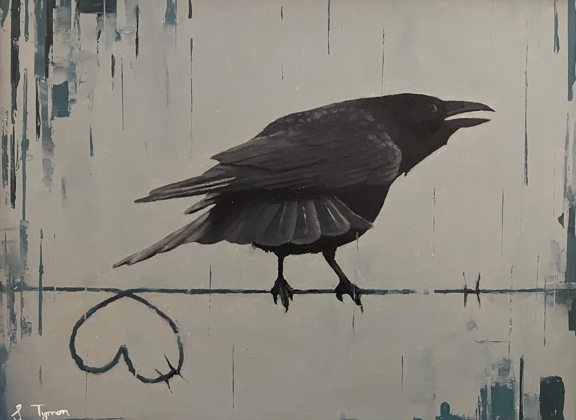 Shaun Tymon Black Wing Broken Heart Original - The Acorn Gallery, Pocklington