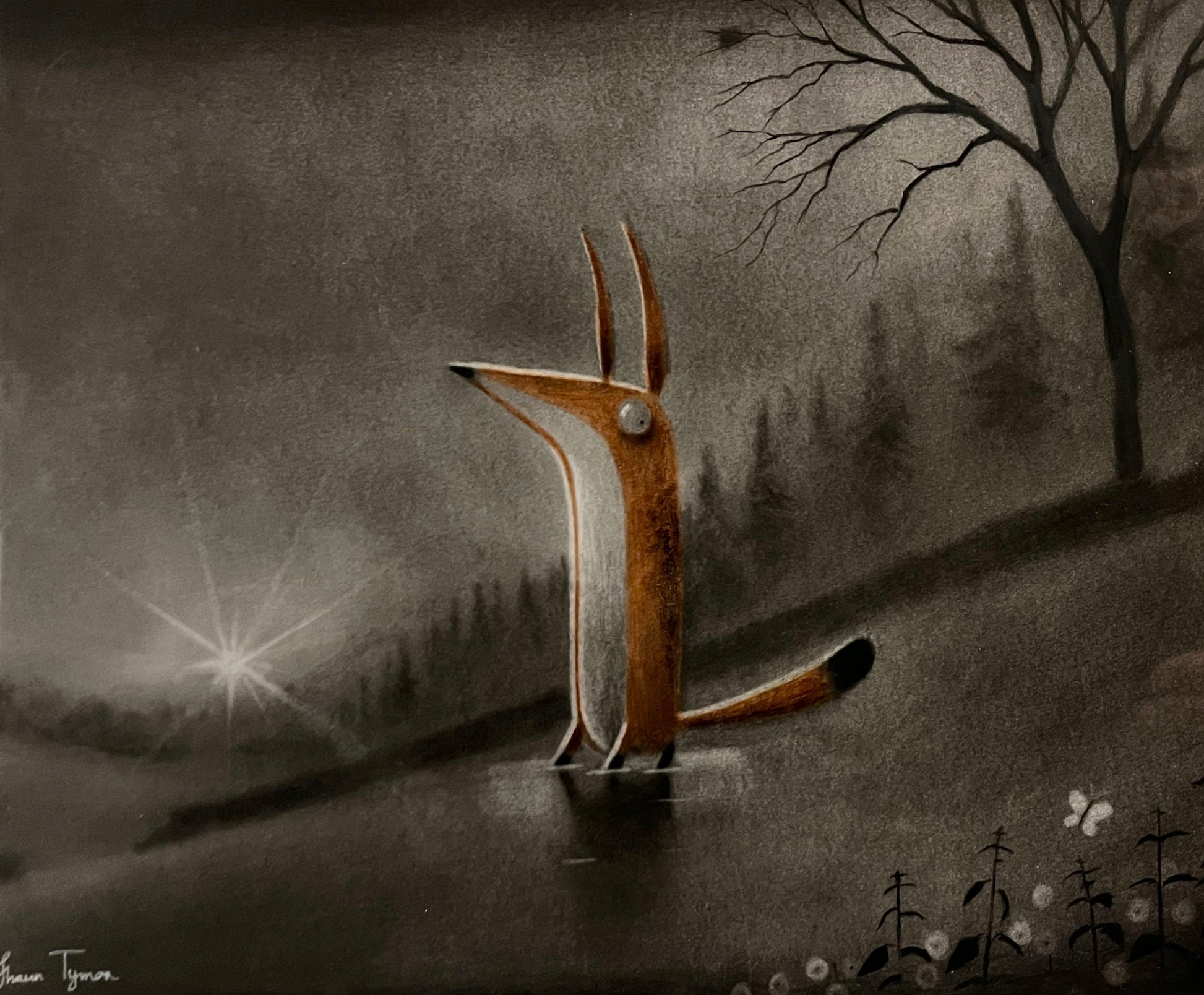 Shaun Tymon The Night Watcher Original - The Acorn Gallery Pocklington