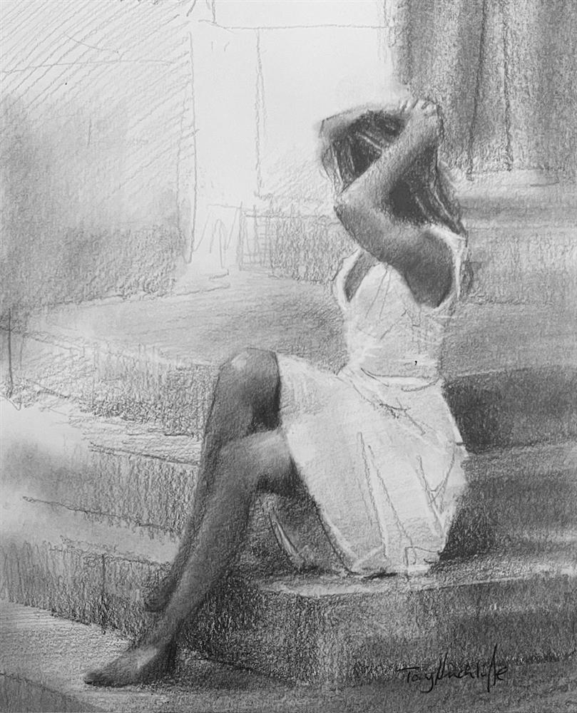 Tony Hinchliffe The Thinking Step Original Study - The Acorn Gallery, Pocklington