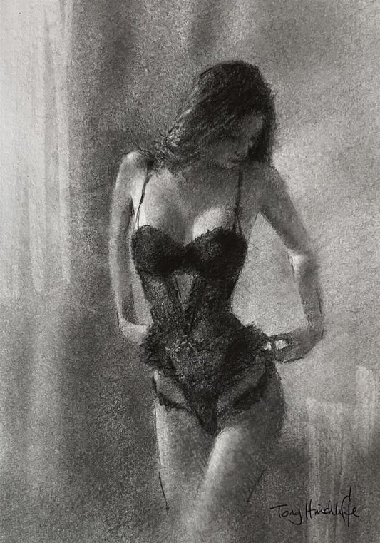 Tony Hinchliffe Whispers In The Dark Original Study - The Acorn Gallery, Pocklington