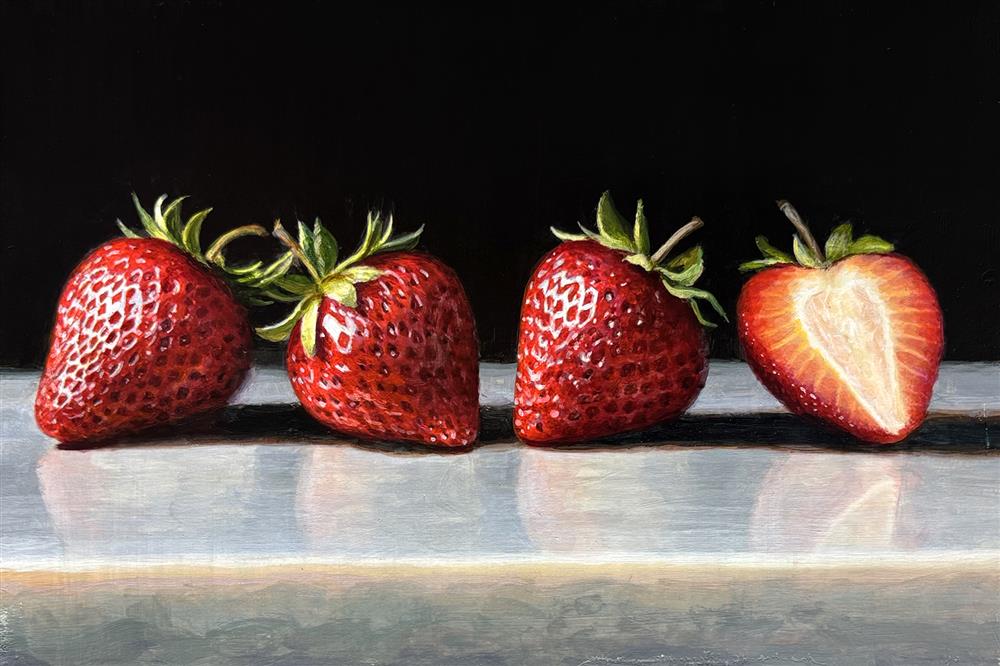 Strawberries On Marble ORIGINAL by Tony Owens