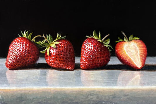 Strawberries On Marble ORIGINAL by Tony Owens