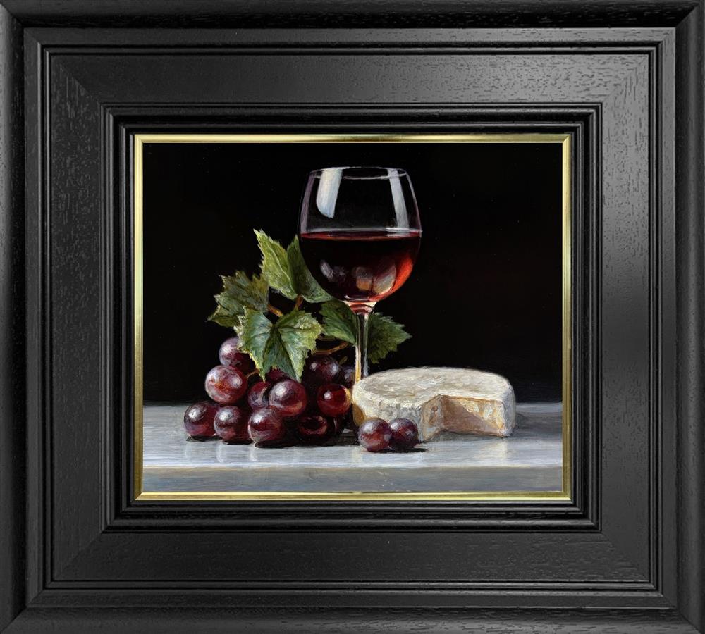 Wine, Cheese And Grapes ORIGINAL by Tony Owens