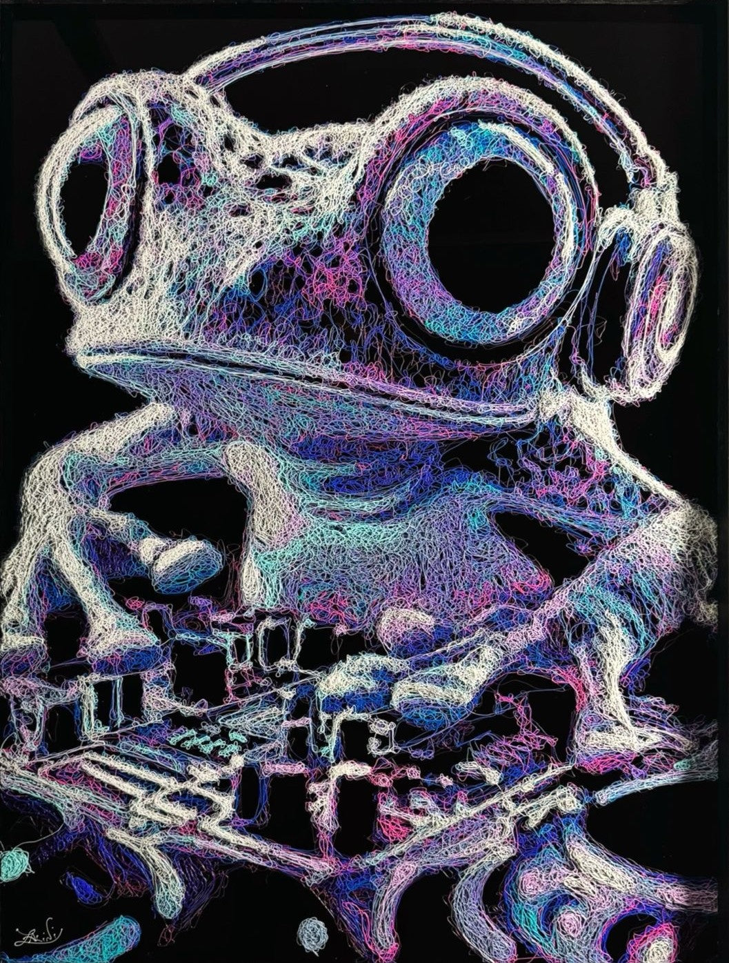 Zalini Art DJ Ribbit Original - The Acorn Gallery, Pocklington