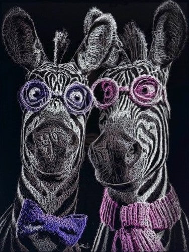 Zalini Art Partners In Crime Original - The Acorn Gallery, Pocklington