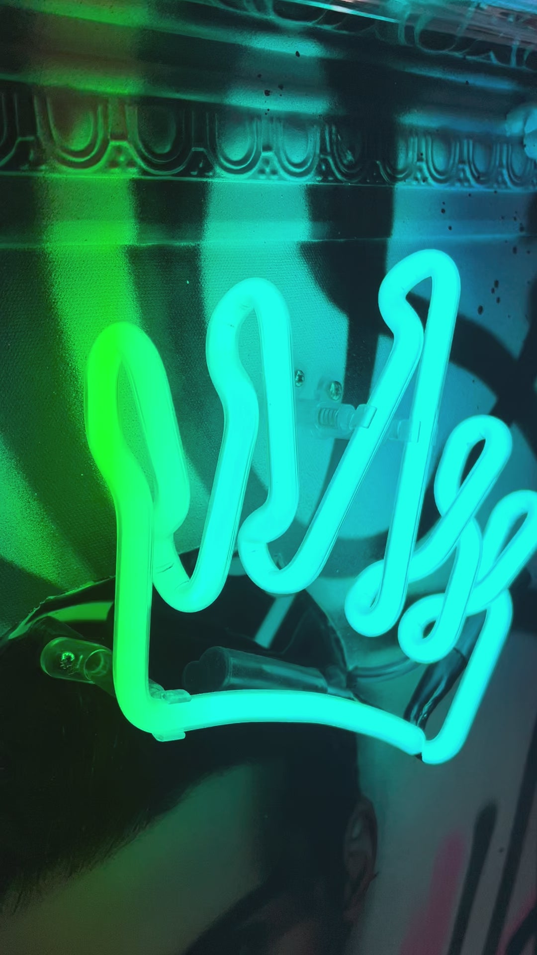 Killer Queen Turquoise Neon ORIGINAL by GHOST, available at The Acorn Gallery, Pocklington with safe secure timed delivery across the U.K. Shop online or call us on 01759 307652. 