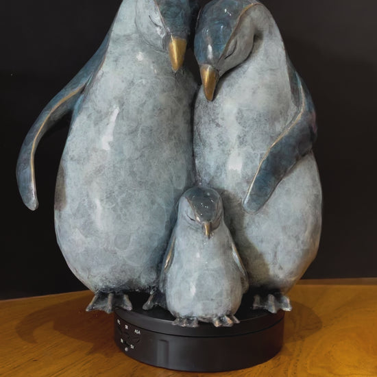 Bronze penguin sculpture by Yorkshire artist Roxy Winterburn, available from The Acorn Gallery in Pocklington. Order online or call us on 01759 307652. Free U.K. Delivery. 