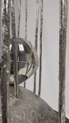 Video of a beautifully romantic stainless steel sculpture by Mackenzie Thorpe. The sculpture is called Love in the Forest and is available to order at The Acorn Gallery in Pocklington. Shop Online or call us on 01759 307652.