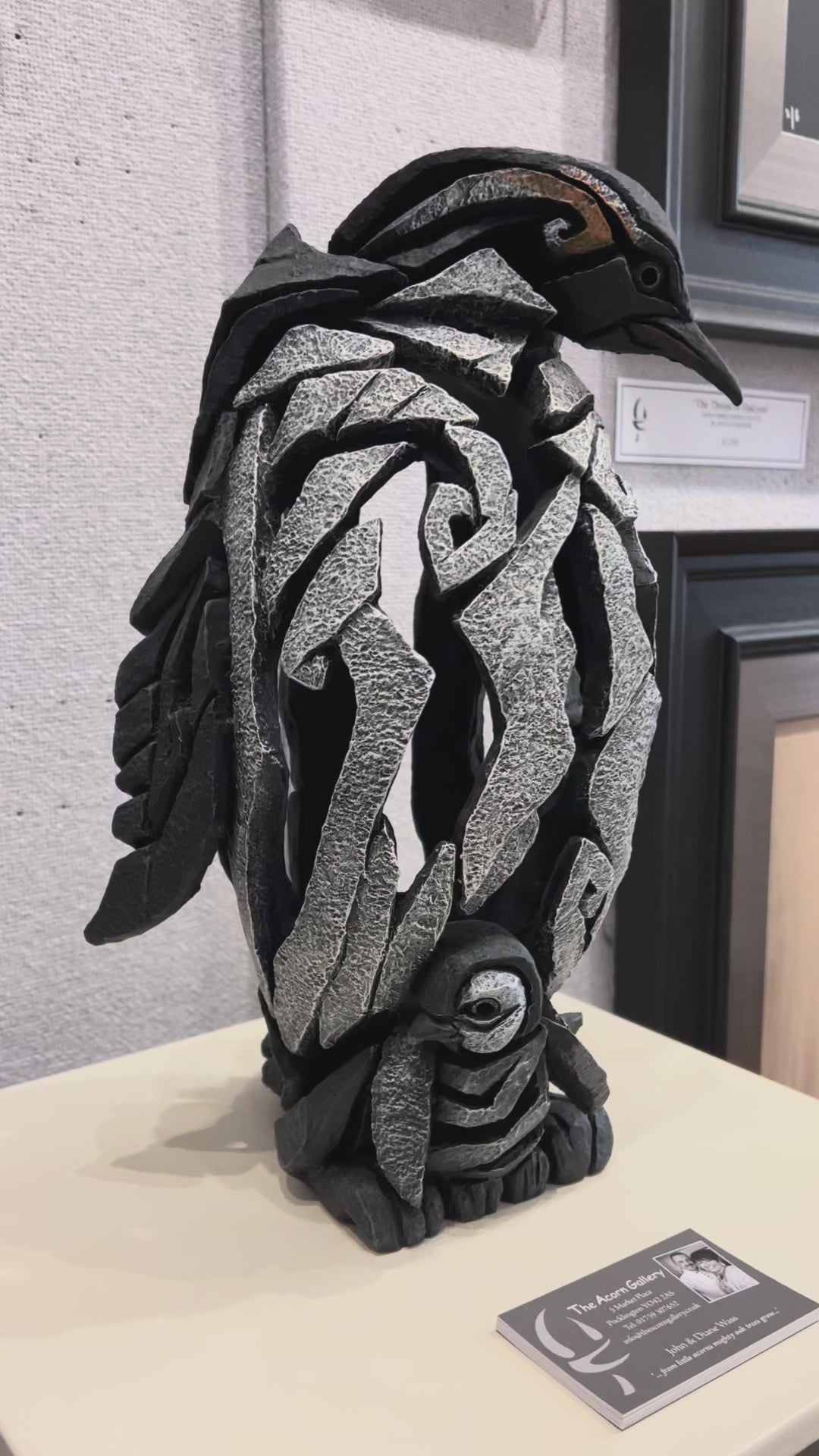 EDGE Sculpture Penguin - The Acorn Gallery, Pocklington. Visit us or shop online. Or call 01759 307652. 