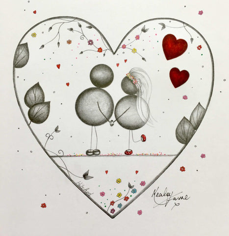 Hitched Original Sketch by Kealey Farmer *SOLD*-Original Art-The Acorn Gallery-Kealey-Farmer-artist-The Acorn Gallery