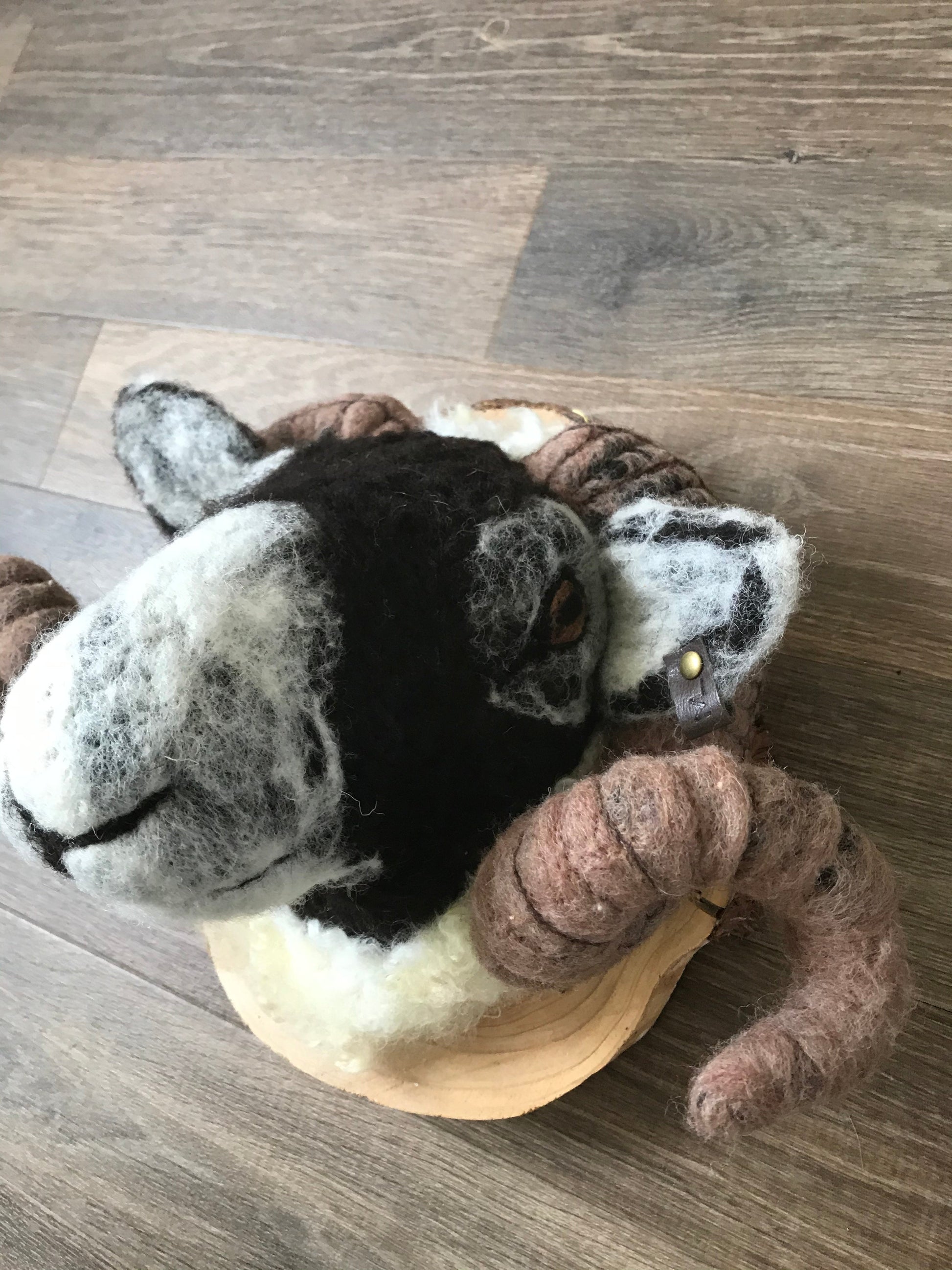 Maxine Lowery Needlefelt Swaledale Ram Original - The Acorn Gallery, Pocklington