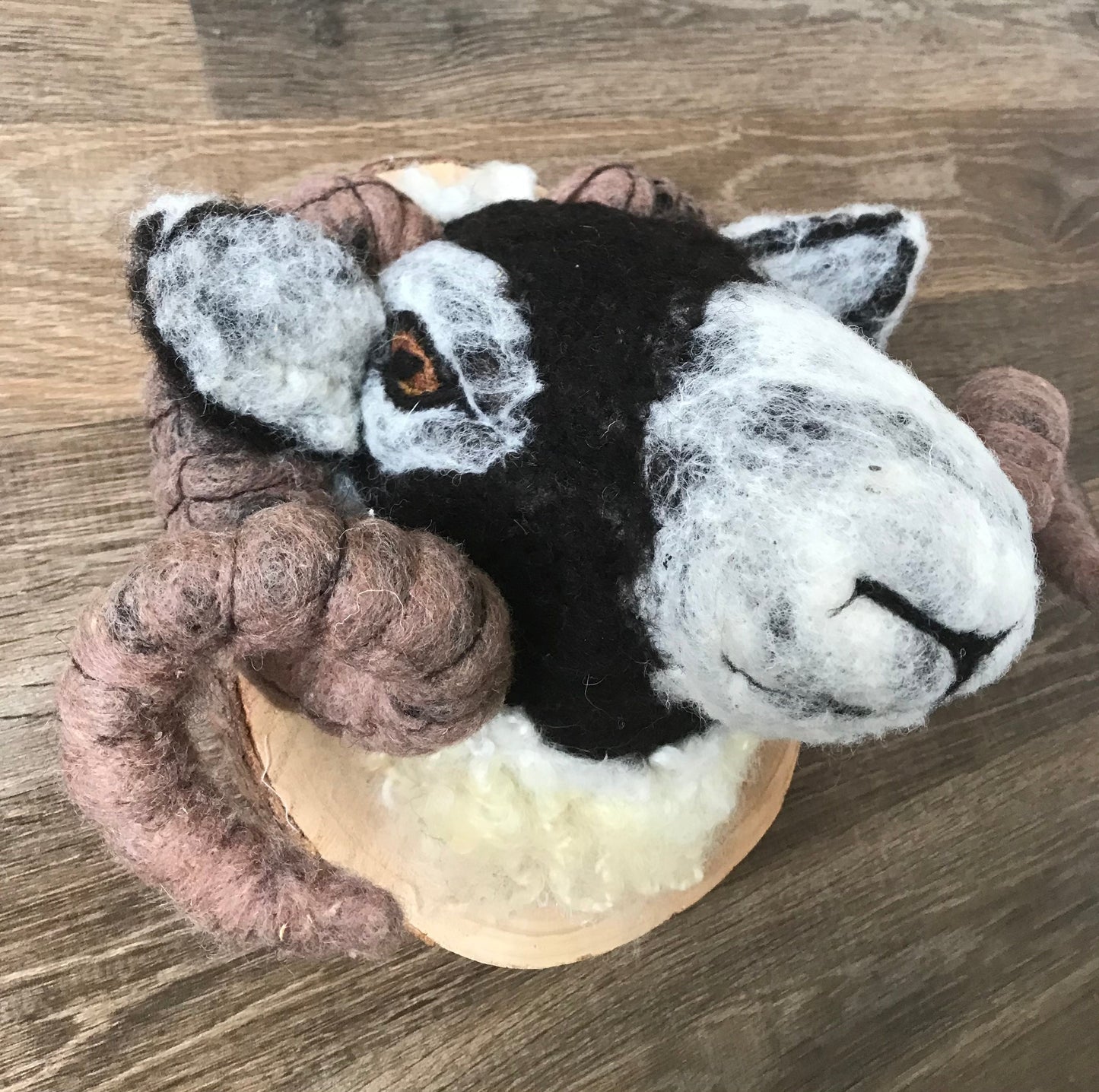 Maxine Lowery Needlefelt Swaledale Ram Original - The Acorn Gallery, Pocklington