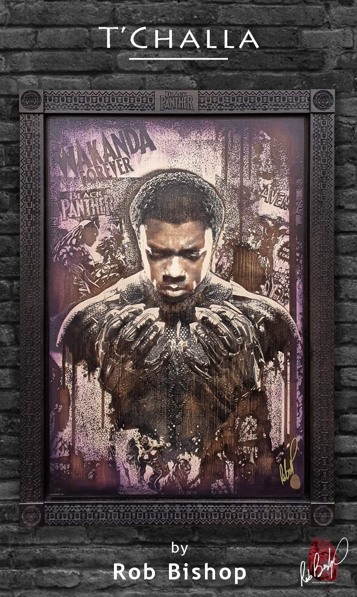 Rob Bishop T'Challa Black Panther - The Acorn Gallery, Pocklington