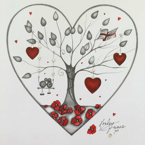 Our Remembrance Tree Original Sketch by Kealey Farmer *SOLD*-Original Art-The Acorn Gallery-Kealey-Farmer-artist-The Acorn Gallery